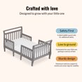 thumbnail image 2 of Dream On Me Emma 3 in 1 Convertible Toddler Bed In Storm Gray, 2 of 6