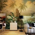 thumbnail image 1 of 3D Wallpaper Retro Tropical Rain SKU# WAL0112, 1 of 8