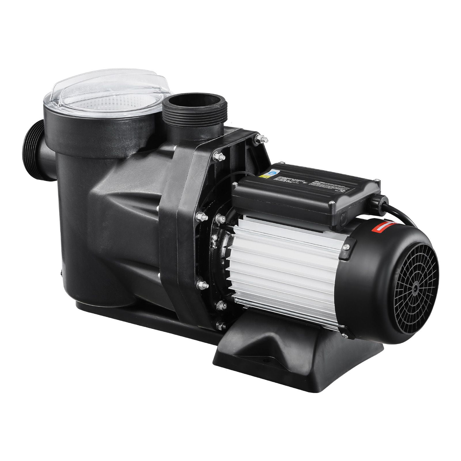 Above Ground Pool Pump, 1.5HP, 122 GPM Max Flow Single Speed Swimming Pool Pump, 220V 3450 RPM 55 ft Max Head Lift with PP Shell Strainer Basket, 122 Fahrenheit Max Water Temp, No Plug