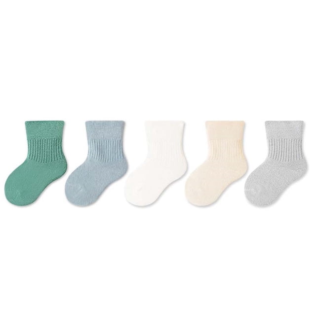 Cotton Baby Socks for Newborns and Toddlers - Soft, Lightweight, Flexible Solid Color Children's Ankle Socks