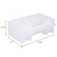 thumbnail image 3 of Caja de almacenamiento de baterías de plástico Uxcell para baterías AAA/AA transparente, 3 of 4