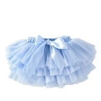 Zwiiyzr Little Girls and Big Girls Tulle Tutu Skirt Petticoat Mesh Puffy Princess Ballet Dance Pettiskirts Underskirt Light Blue