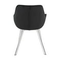 thumbnail image 2 of Topline Home Furnishings Dining Arm Chair, Velvet & Chrome Legs, 2 of 6