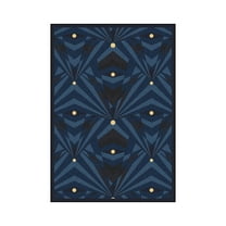Deco Strobe 5'4" x 7'8" Area Rug In Color Navy