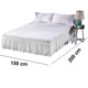 thumbnail image 5 of Falda de Cama Levamdar Blanca con Volantes 150*200cm Resistente a Arrugas y Lavable a Máquina 221963-3, 5 of 8