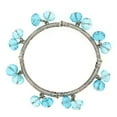 thumbnail image 3 of 1928 Jewelry Light Aqua Blue & Dark Aqua Blue Glass Crystal Stretch Stacking Bangle Bracelet, 3 of 4