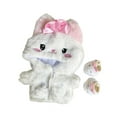 thumbnail image 4 of Vaveren Plush Doll Clothes Clothing Doll Animal Cosplay Costume Dress up Hooded Jumpsuit White, 4 of 8