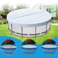 thumbnail image 4 of White 6/8/10/12/15/18FT 210D Courtyard Circular Pool Cover Furniture Cover, 4 of 7
