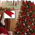 thumbnail image 7 of Yexmas 24pcs Red Velvet Christmas Bows, Xmas Ribbon Bows Ornaments for Christmas Tree, Gift Wrapping,Crafts,Party, Wreath Garland Holiday Decor, 7 of 7