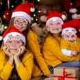 thumbnail image 5 of 6pcs Pink Merry Christmas Paper Glasses,Christmas  Party Quirky Children Adults Photo Props Decoration Supplies (A-6pcs), 5 of 7
