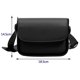 thumbnail image 1 of Bolsa bandolera de cuero Color sólido pequeño con solapa para mujer (Negro) Likrtyny Para Estrenar, 1 of 9