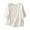 White, variant on Timegard Summer Tops for Women 3/4 Sleeve Round Neck Button up Loose Lightweight Casual Blouse Tops