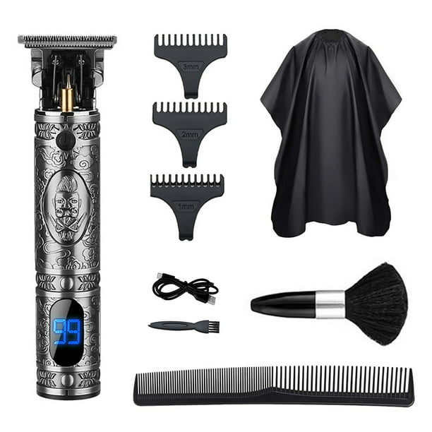 4 unids/set Kit de corte de pelo cortadoras eléctricas LCD pantalla Digital hogar
