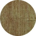 thumbnail image 1 of Ahgly Company Machine Washable Indoor Round Abstract Turquoise Blue Modern Area Rugs, 7' Round, 1 of 4