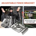 thumbnail image 4 of ZenCart 10Pcs Joining Clips Rustproof Corrosion Resistant Easy to Install Fence Panel Connectors with Screws Metal Joining Clips, 4 of 8