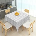 thumbnail image 5 of Tchckioa Square Tablecloth for Restaurant Party Decor,54x54 Inch Stain Resistant Table Cloth,White, 5 of 6