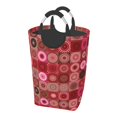 thumbnail image 1 of XMXY Red Fractal Spiral Mandela Rectangular Laundry Basket Organizer , Collapsible Folding Tall Clothes Hampers For Laundry With Handles, 1 of 6