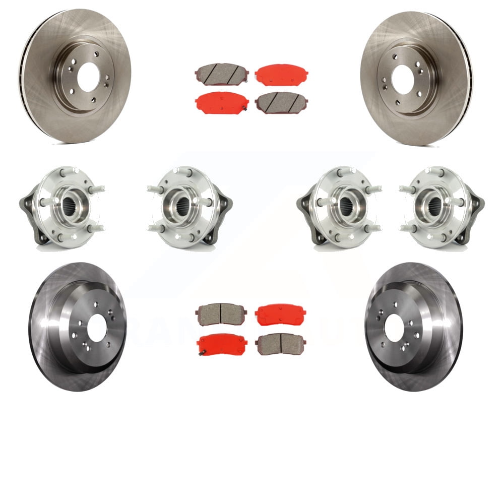 Disc Rotors & Semi-Metallic Brake Pad Kit For 2007-2012 Hyundai Veracruz 
