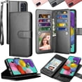 thumbnail image 1 of Galaxy A51 Case, [5G Version] Galaxy A51 Wallet Case,Takfox ID Cash Credit Card Slots Holder Pouch Folio Flip PU Leather Cover Shell Kickstand Detachable Magnetic Hard Case & Lanyard - Black, 1 of 7