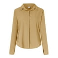 thumbnail image 4 of POETANCE Super Soft Wrinkle Free Button Down Shirts for Women Formal Work Dress Blouses Tops Womens Button Down Shirts Boyfriend Long Sleeve Oversized Blouses Tops Clearance sale One Size, 4 of 4