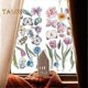 thumbnail image 3 of 9Pcs Window Sticker Vibrant Color Tulip Butterfly Flower Pattern Spring Window Clings for Home, 3 of 5