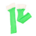 thumbnail image 3 of Harpily Women's Winter Color Blocked Knitted Sock Hairy Warm Leg Stacked Socks Christmas Warm Foot Mint Green One Size, 3 of 3