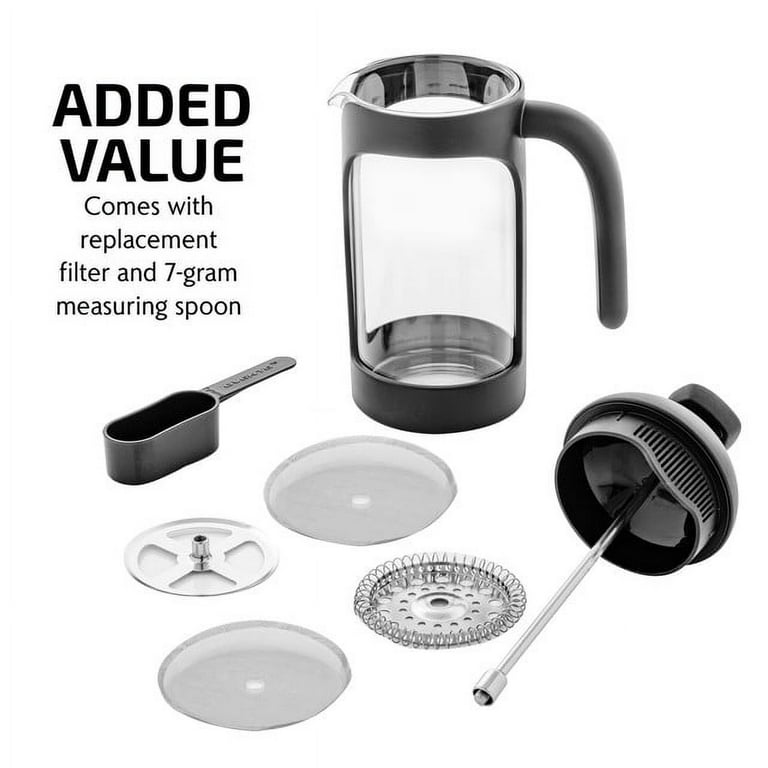 OVENTE 2.5-Cup Glass French Press Coffee and Tea Maker with Heat