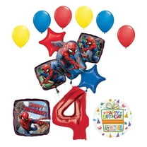 The Ultimate Spider-Man 4th Birthday Party Supplies and Balloon Decorations