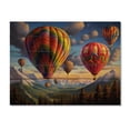 thumbnail image 3 of Designart "Colorful Hot Air Ballon curious" Hot Air Balloon Print on Natural Pine Wood, 3 of 5