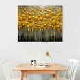 thumbnail image 2 of JEUXUS Paintings - Contemporary Abstract Art Oil Painting On Canvas Texture 3D Golden Flower Gary Painting Handmade Artwork Picture Canvas Wall Art Modern Home Decor living roo20x16in, 2 of 4