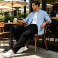thumbnail image 5 of GrmtClth Pants for Men Drawstring Wide Leg Baggy Sweatpants Hiking Mens Lounge Pants with Pockets Lightweight Breathable Black XL, 5 of 9