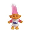 Vintage Troll Dolls, Lucky Doll Chromatic Adorable for Collections, School Project, Arts and Crafts, Party Favors - 7.5" Tall(Include The Length of Hair) (Pink)