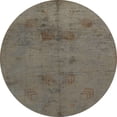 thumbnail image 1 of Ahgly Company Indoor Round Abstract Khaki Green Abstract Area Rugs, 5' Round, 1 of 6