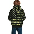 thumbnail image 6 of Kll Unisex Kids Boys Girls Hooded Pocket Pullover Hoodies-American Flag Camo, 6 of 9