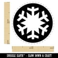 thumbnail image 2 of Snowflake in Circle Winter Snowing Self-Inking Rubber Stamp Ink Stamper - Pink Ink - Medium 1 Inch, 2 of 7