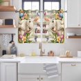 thumbnail image 2 of Happy Easter Kitchen Curtains Window Panels, Rabbit Eggs Spring Flowers Butterfly Striped Insulated Window Treatment Curtain, Grommet Curtains for Bedroom/Living Room/Bathroom, 2 Piece 42"Wx54"L, 2 of 8