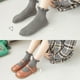 thumbnail image 5 of Laklulu Calcetines de niña bebé Retro peplum con flecos borla con cordones calcetines de vestir hasta el tobillo calcetines de botas de niña pequeña, 5 of 5