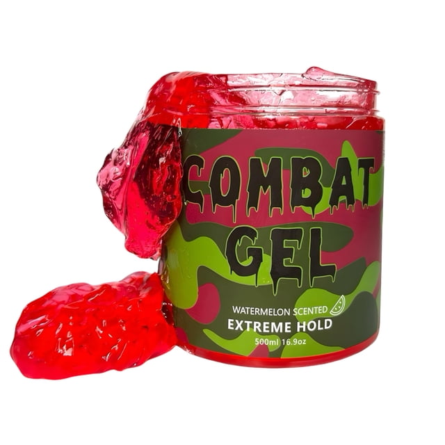 Gel de combate | Gel para el cabello de fijación extrema | Gel para el cabello sin alcohol | 500ML