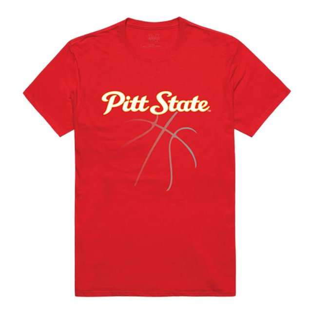 W Republic 510-427-R58-03 Pittsburg State University Basketball T-Shirt, Red 3 - Large