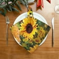 thumbnail image 2 of GZHJMY Sunflower Cloth Napkins Set of 4,Reusable Washable Polyester Dinner Table Napkins for Kitchen,Dining,Restaurant,Party Decoration, 2 of 7