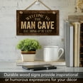 thumbnail image 3 of CounterArt "Welcome To The Man Cave" Hanging Wood Wall Sign, 3 of 7