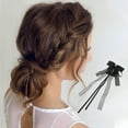 thumbnail image 2 of Unique Bargains 1 Pc Fashion Bow Ribbon Hair Clips Hairdo Clip Black, 2 of 5