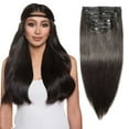thumbnail image 1 of WREESH Ensemble de Mode pour Femmes Noir long Huit Pièces Pince Cheveux Cheveux Humains, 1 of 6