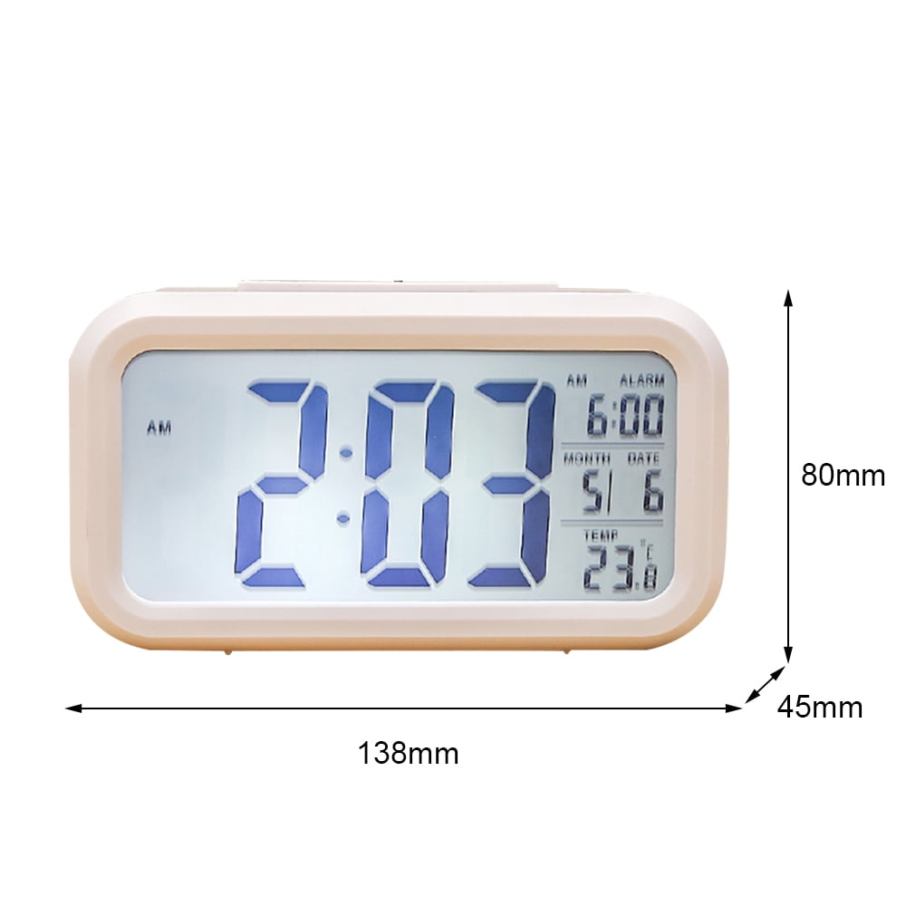 LED Electronic Digital Clock Desk Calendar Alarm Clock Large Display