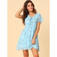thumbnail image 3 of INSPIRE CHIC Women's Floral Lace-up Chiffon Dress, 3 of 6