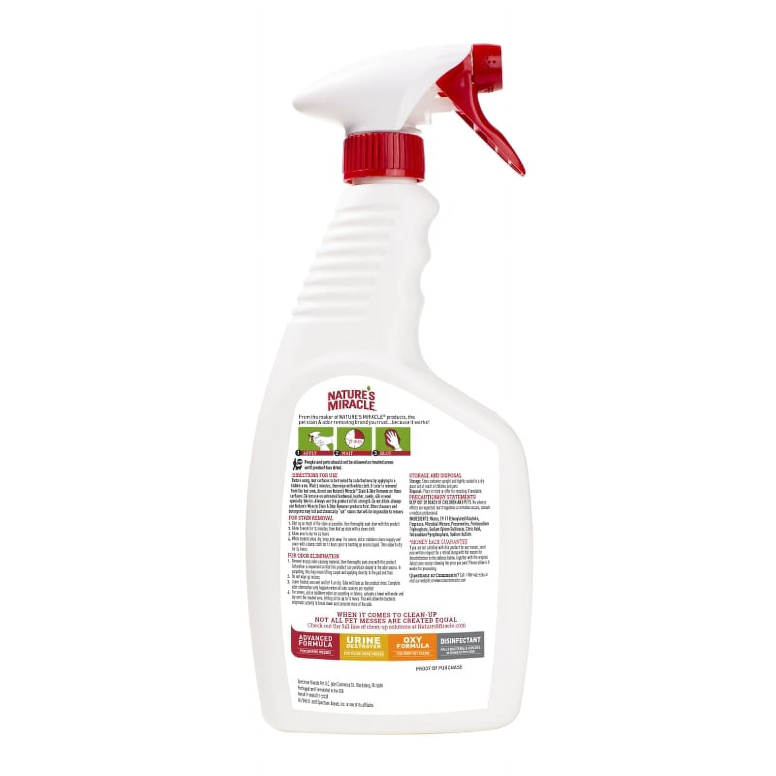 Nature's Miracle Dog Stain and Odor Remover for Carpet, Hard Floors, Fabric and Furniture, 24 oz