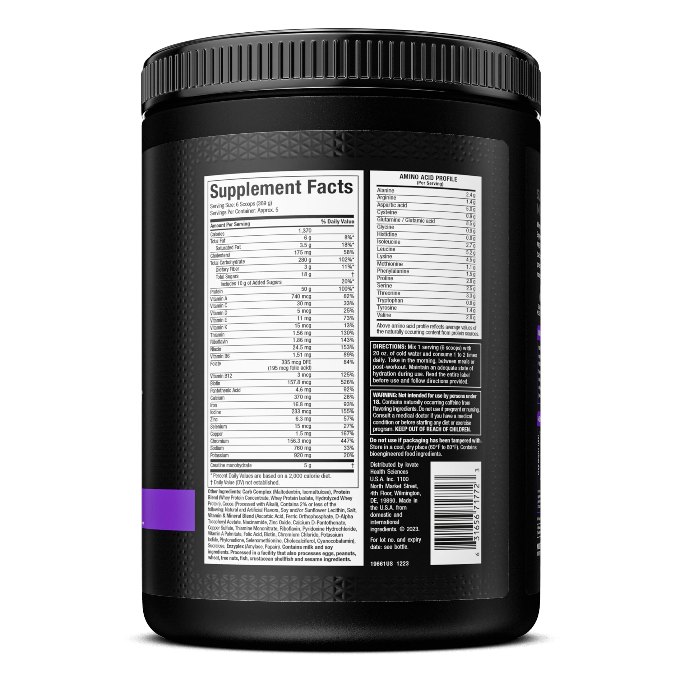 MuscleTech Mass Tech Protein Powder, Chocolate, 4 lb