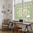 thumbnail image 5 of Spring Floral Kitchen Curtain for Berdoom Living Room Cafe 45 Inch Length, Watercolor Orchid Flowers Leaves Botanical Green Tiers Curtains Light Filtering Drapes Window Treatment 2 Panels 52"Wx45"L, 5 of 8