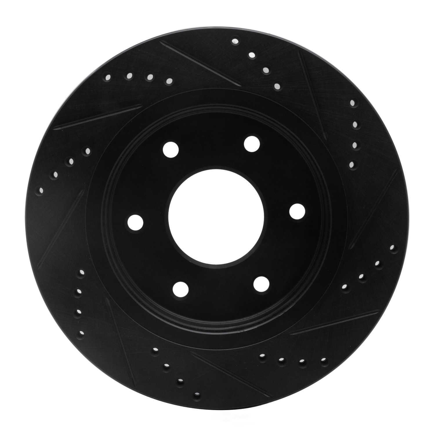 Dynamic Friction Company 633-67096L DFC Brake Rotor - Drilled And Slotted - Black