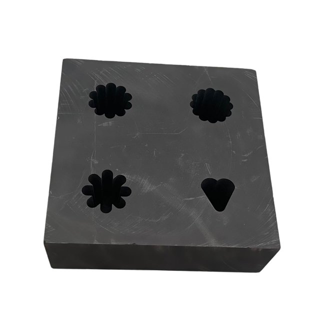 Molde de lingote de grafito Molde de fundición en forma de 4 flores para herramienta de de ón de zinc modelo 2 Zulema Crisol de fusión de grafito